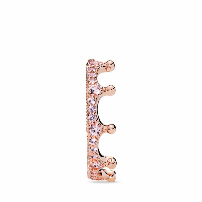 Pandora Pink Sparkling Crown Stackable Ring Egypt YC8296157